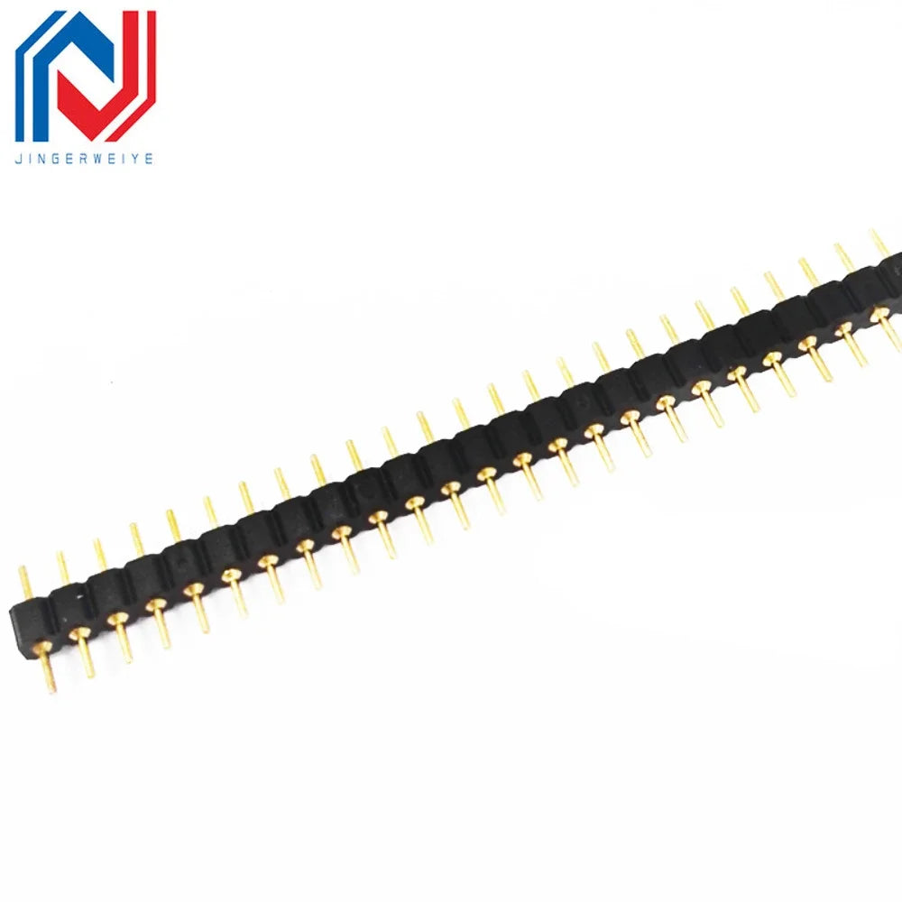 1x40P 1.27mm 2.0mm 2.54mm Round Hole Male Tin Gold Female Pin Header Single Row 0.1" Breakable PCB IC Crystal Transistor Socket