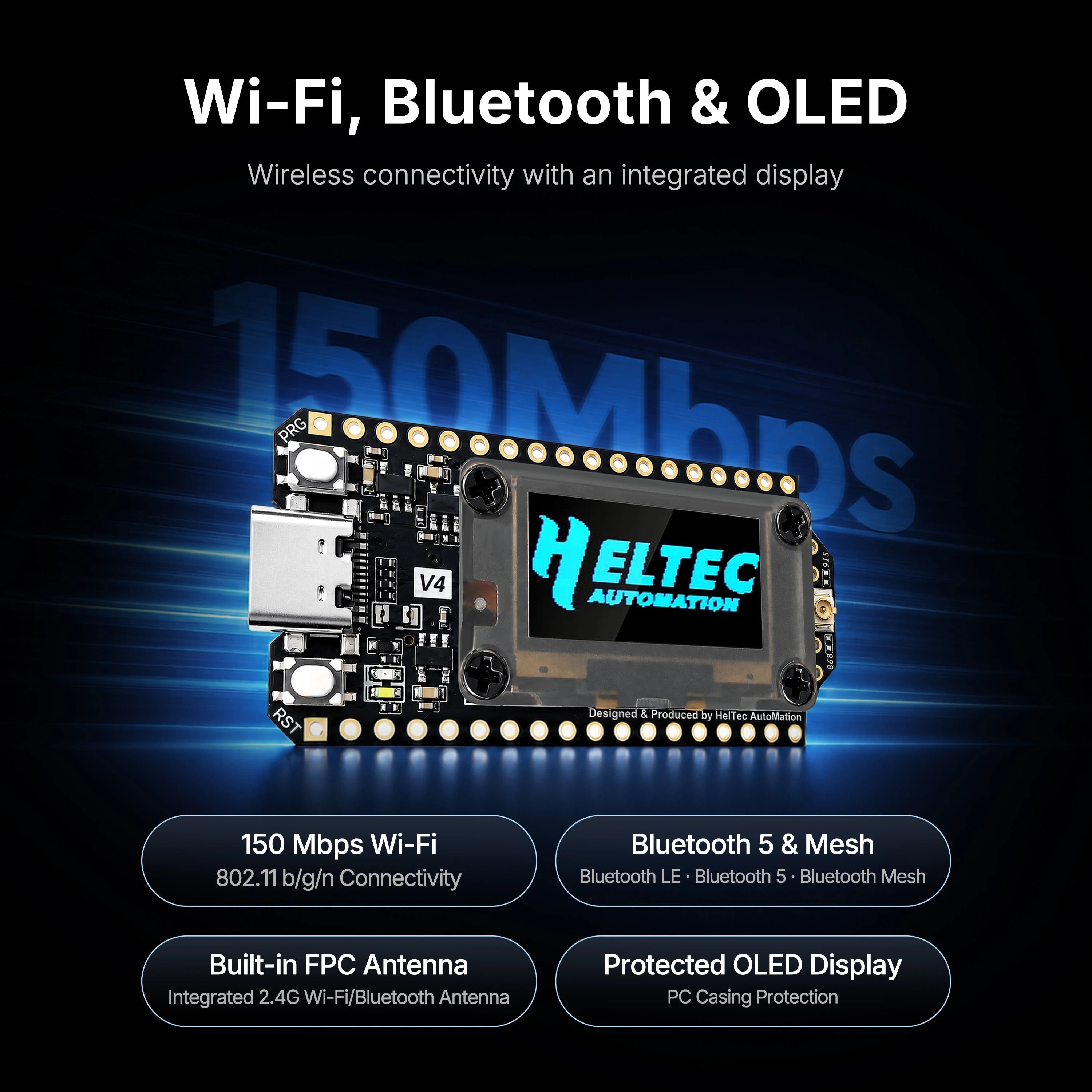 Heltec WiFi LoRa 32 V4.3.1 ESP32 S3R8 LoRa Node 8MB PSRAM Compatible With Meshtastic Meshcore and LoRaWAN