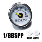 Mini 200bar 350bar Manometer Gauge 1inch 1/8NPT, 1/8BSPP, M10*1, M8*1 High Pressure Hand Pump Diving Mountaineering