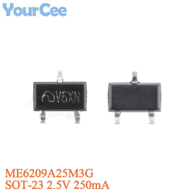 50Pcs ME6209A ME6209A30PG ME6209A40PG ME6209A45PG ME6209A50PG SOT-89-3 3V 4V 4.5V 5V 250mA Low Power LDO Chip Linear Regulator