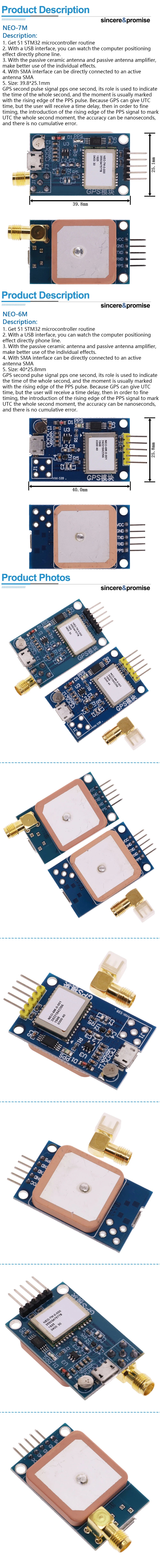 GPS Neo-6m Satellite Positioning Module Development Board NEO-7M 7M for Arduino STM32 C51 51 MCU Microcontroller