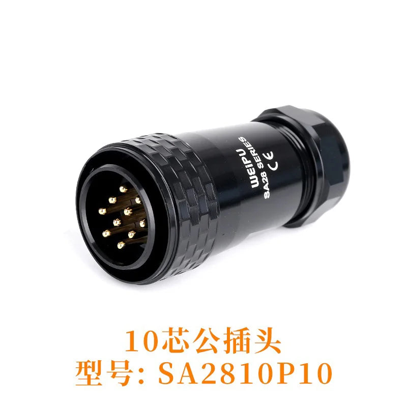 WEIPU SA28 SA2810/P Male Plug Industrial Aviation Waterproof Connector M28 2Pin -35Pin High Current 50A 25A Charge Signal Solder