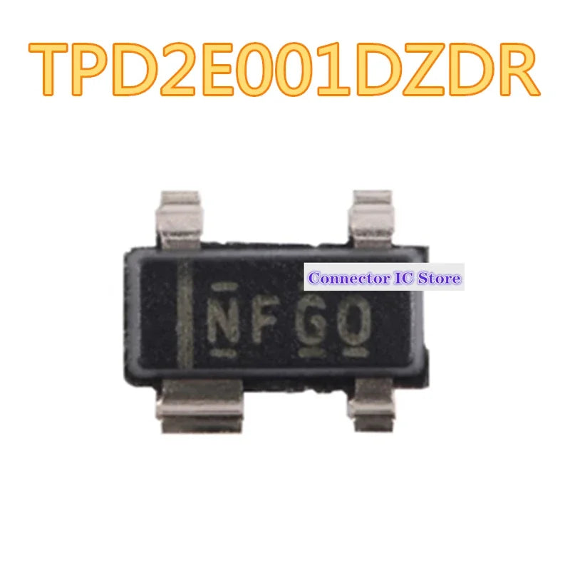 50PCS Original genuine TPD2E001DZDR TPD2E001 packaged SOT-23-4 2-channel ESD protection diode array