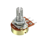 5PCS Linear Taper Potentiometer Kit WH148 B1K B2K B5K B10K B20K B50K B100K B250K B500K B1M 15mm Shaft 3Pin with Nuts and Washers