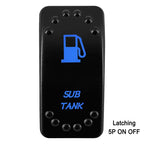 Waterproof Rocker Switch with Blue LED | 12V/24V Latching & Momentary (SPST/ DPDT) | for Marine, UTV, ATV, RZR, Automotive