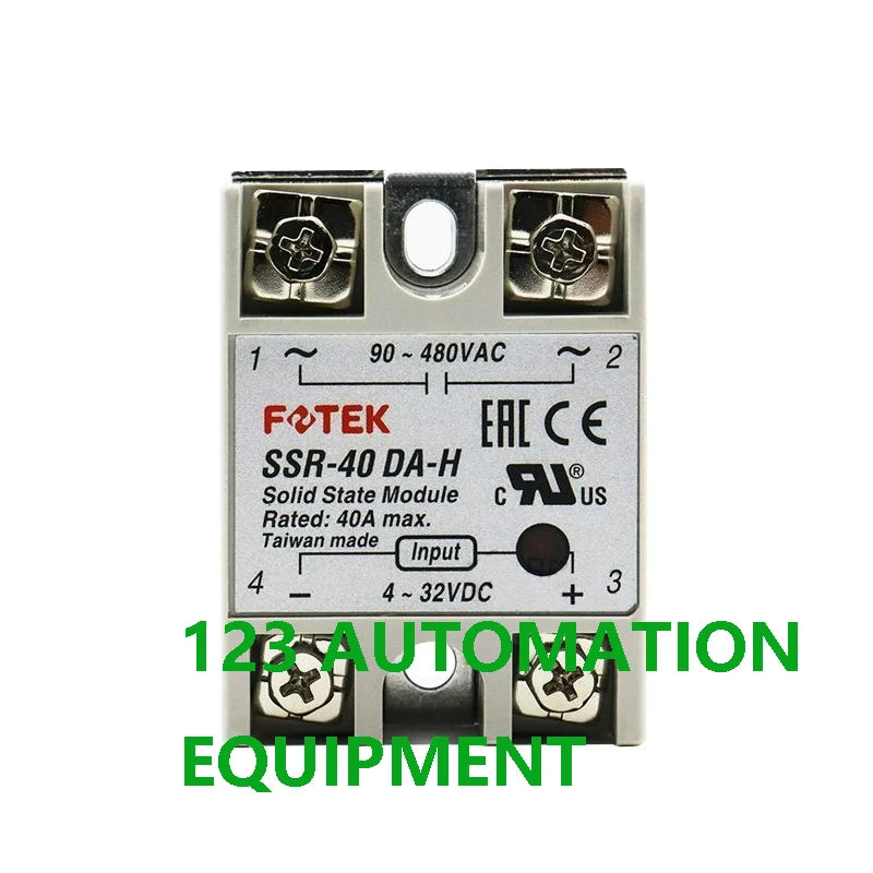 Authentic New FOTEK SSR-10DA 25DA 40DA 50DA 75DA SSR-10DA 25DA 40DA 50DA 75DA-H Solid State Relays Module 10A 25A 40A 50A 75A