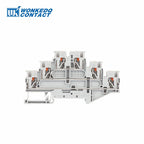 10Pcs PT2.5-3L Push-in Wiring Connector Triple 3 Level 2.5 mm² Cable 2.5mm Electrical Cable Din Rail Terminal Block PT 2.5-3L