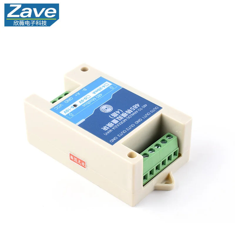 Analog Acquisition Module 4-20mA 0-5V 10V to RS485 Transmitter Modbus Wide Voltage High Precision AD