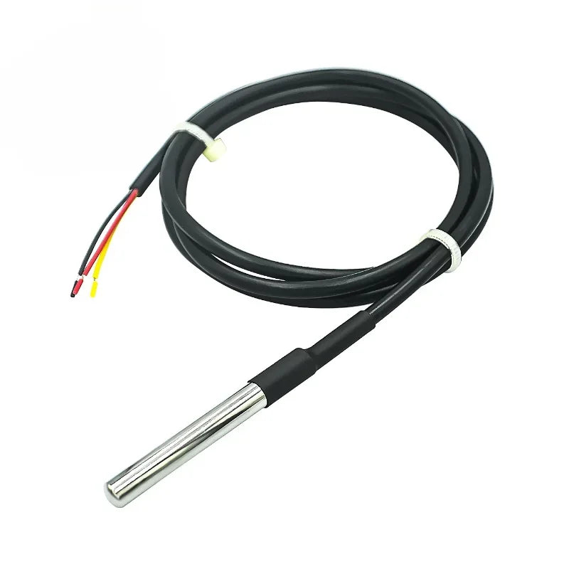 DS18B20 Temperature Sensor Module Kit Waterproof 1M 1-5M Digital Sensor Cable Stainless Steel Probe Terminal Adapter for Arduino