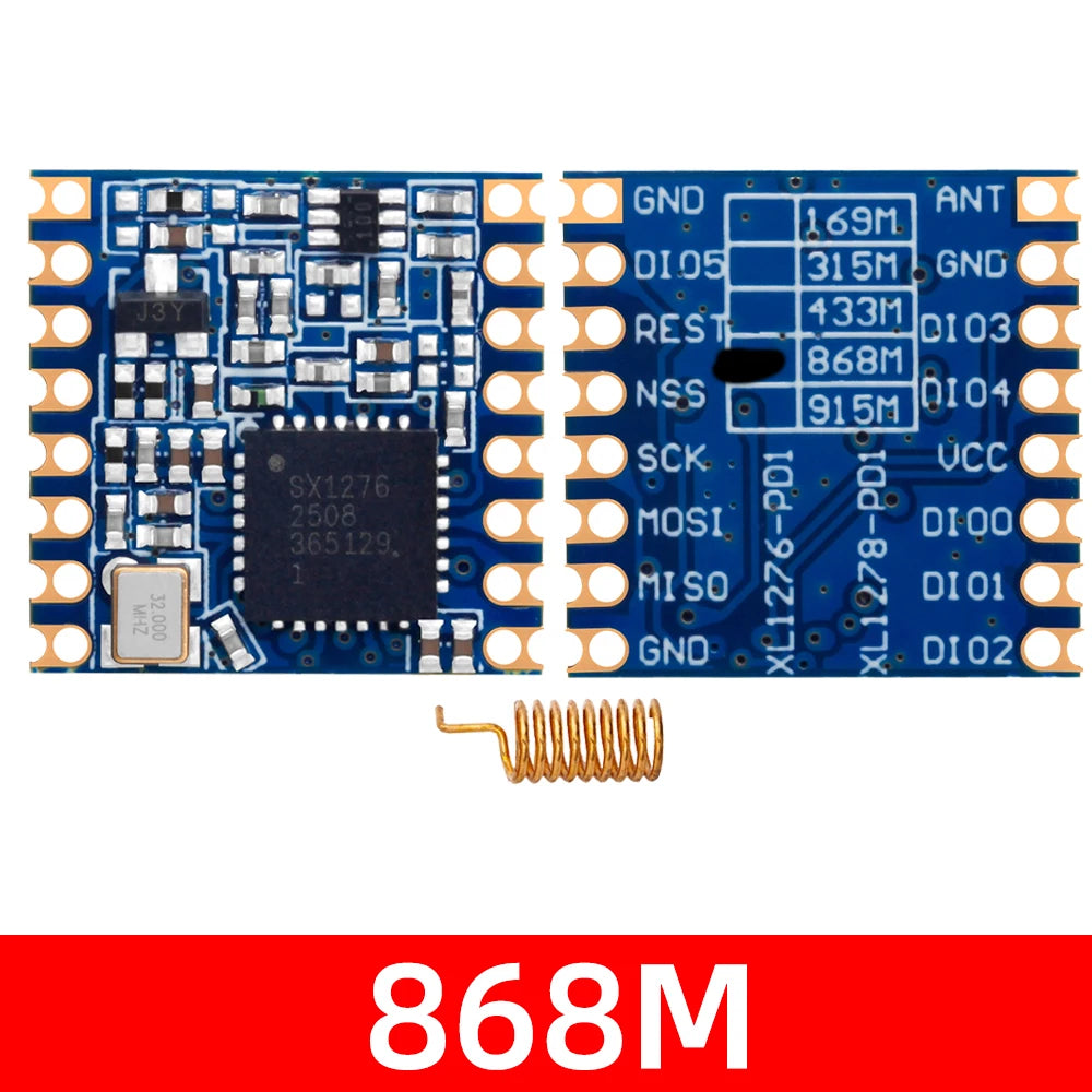SX1276 LoRa Wireless Transceiver: 868MHz/915MHz Long-Range Communication (LoRa/GFSK) – Works with ESP32