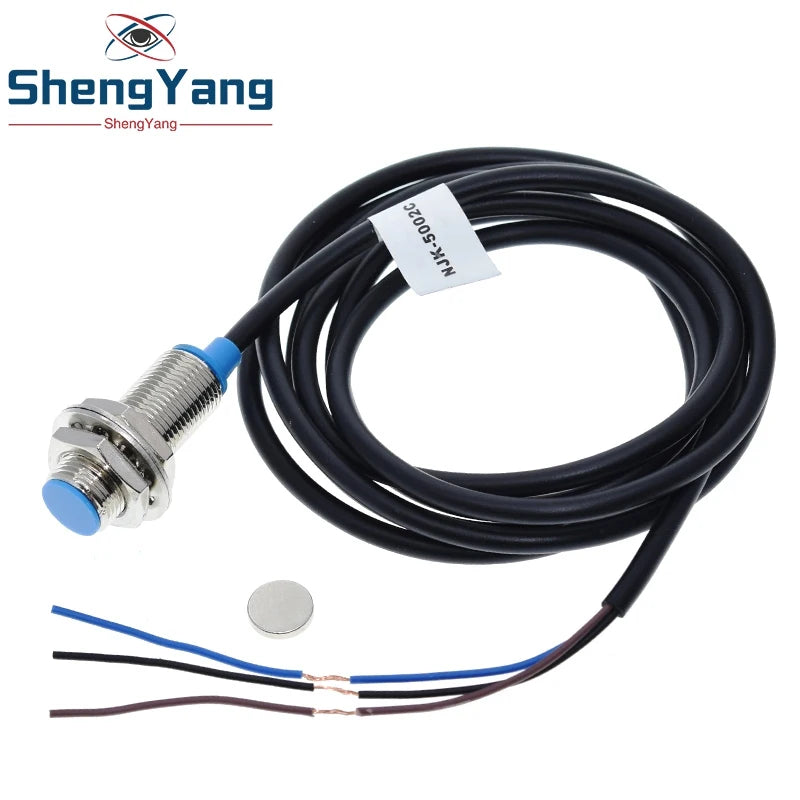 1/2/5pcs TZT NJK-5002C Hall Effect Sensor Proximity Switch NPN 3-Wires Normally Open + Magne