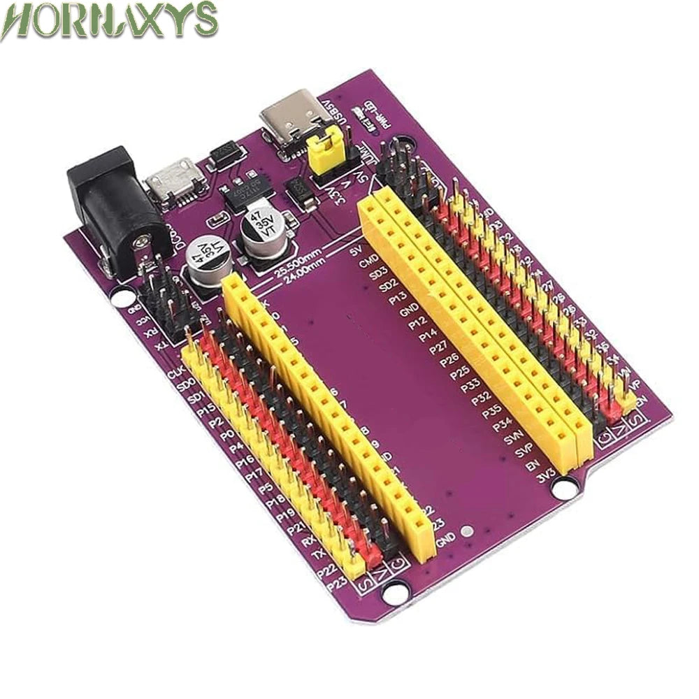 ESP32 Development Board with GPIO Expansion Board Kit ESP32-32D BT Wifi Module 38PIN CP2102 ESP32-DevKitC USB Type-C