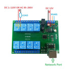 2 IN 1 8Ch Network Ethernet RS485 Relay Modbus RTU Slave TCP/IP UDP UART Switch Module PLC Industrial Control Board