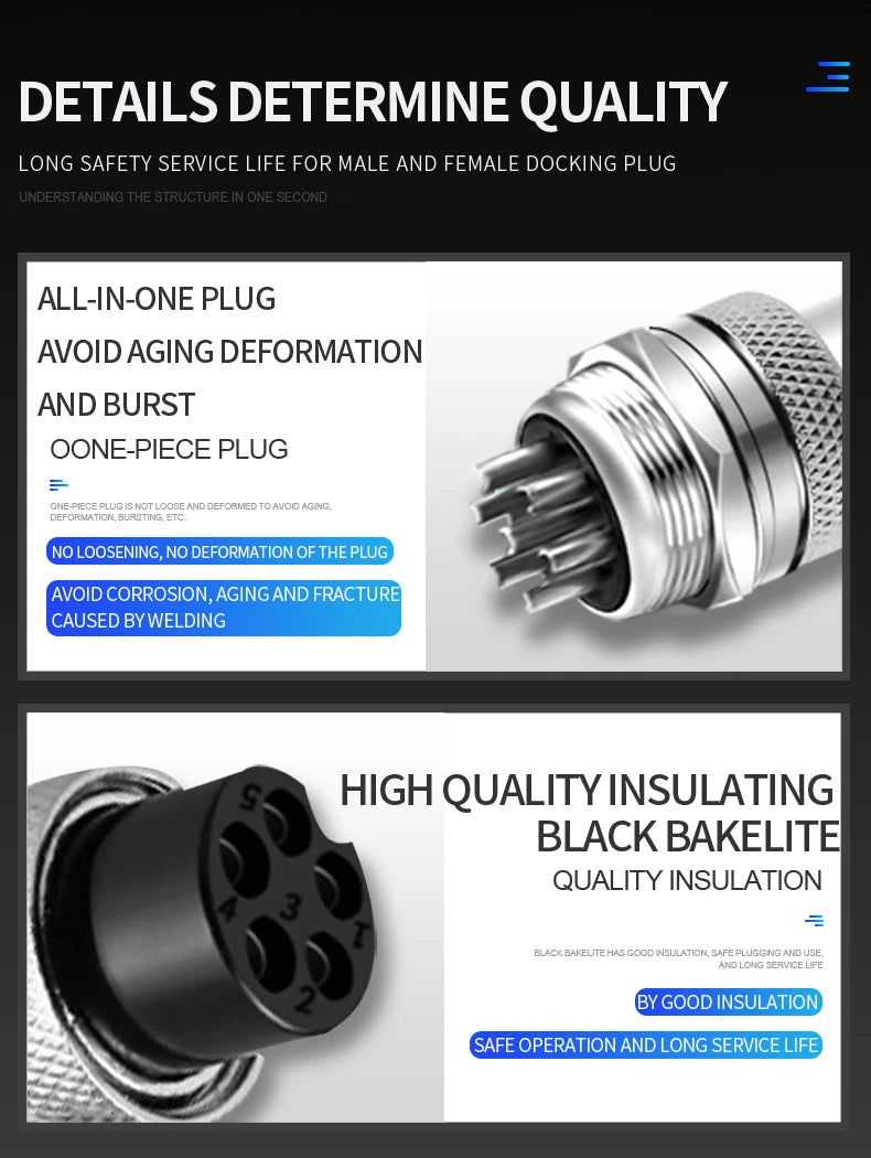 5/10/100Sets GX16 Aviation Plug Scoket Connector 2pin 3pin 4pin 5pin 6pin 7pin 8pin 9pin 10pin Nut Type Male Female Butting