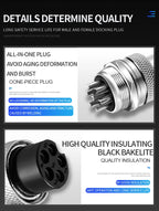 5/10/100Sets GX16 Aviation Plug Scoket Connector 2pin 3pin 4pin 5pin 6pin 7pin 8pin 9pin 10pin Nut Type Male Female Butting