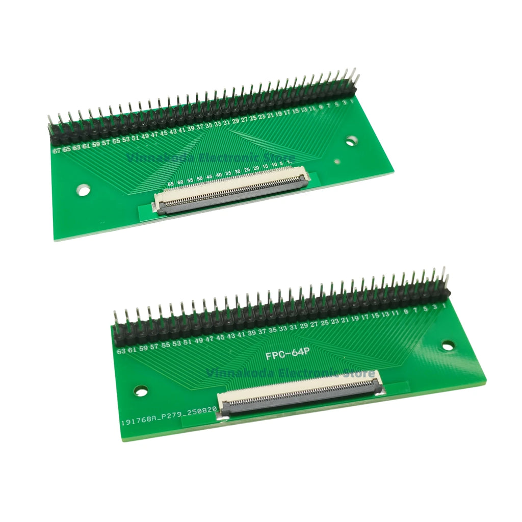 1PCS FFC/FPC Conversion Board 0.5mm Connector to 2.54MM Double Row Bent Pins 4/10/14/15/16/22/26/30/32/36/42/45/60/64/68/80/96P