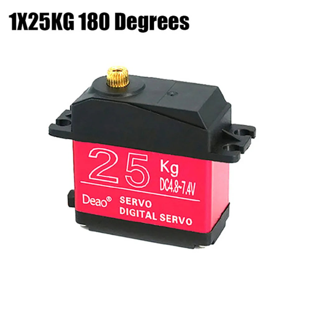 Waterproof 20KG 25KG 30KG 35KG Servo 180 Degree 270 Degree Large Torque Digital Servo Metal Gears 25T Servo Arm For RC Car Truck