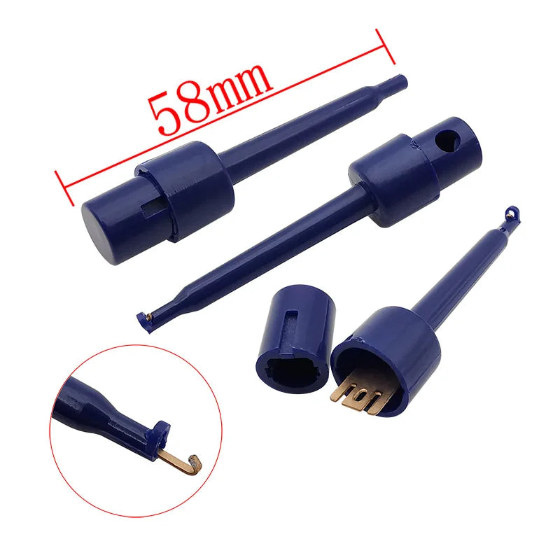 5Pcs 42mm 58mm Round Mini Single Test Hook Clip Testing Probe For Electronic Testing IC Grabber Large Size Crocodile Clips