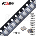 10PCS SMD 3225 SMD passive quartz crystal oscillator 8Mhz 10Mhz 12Mhz 16Mhz 20Mhz 24Mhz 25Mhz 26Mhz 30Mhz 32Mhz 40Mhz 48Mhz