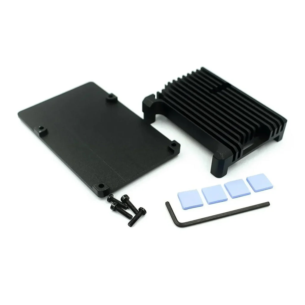For Raspberry Pi 4 3 Model B 3B Plus Aluminum Case with Dual Cooling Fan Metal Shell Enclosure for RPI Raspberry Pi 4B 3B+ Model