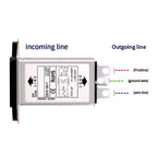 Single-phase T-socket AC 220V anti-interference EMI purifier CW1D-T 3A 6A 10A -T power supply filter  CW1D-6A-T CW1D-10A-T
