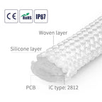 DC5V WS2812B Elliptical Reticulate Pattern Neon Addressable LED Strip WS2812 60Leds/m 360Degree Smart Silicone Led Light IP67