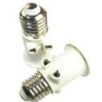 E26 E27 LED Bulb Base to US 2/3Prong Splitter Convert Polary Light Socket Switch AC Plug Garage Porch CCTV Camera Outlet Adapter