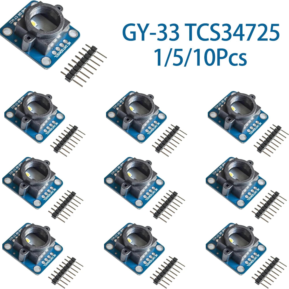1/5/10Pcs GY-33 TCS34725 Color Recognition Sensor Module Color Detection Light Sensing Module Replacing TCS230 TCS3200