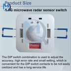 5.8G Embedded Ceiling Microwave Radar Sensor Switch AC85-250V Automatic Induction Sensor Body Motion Detector 5.8GHz Sensor