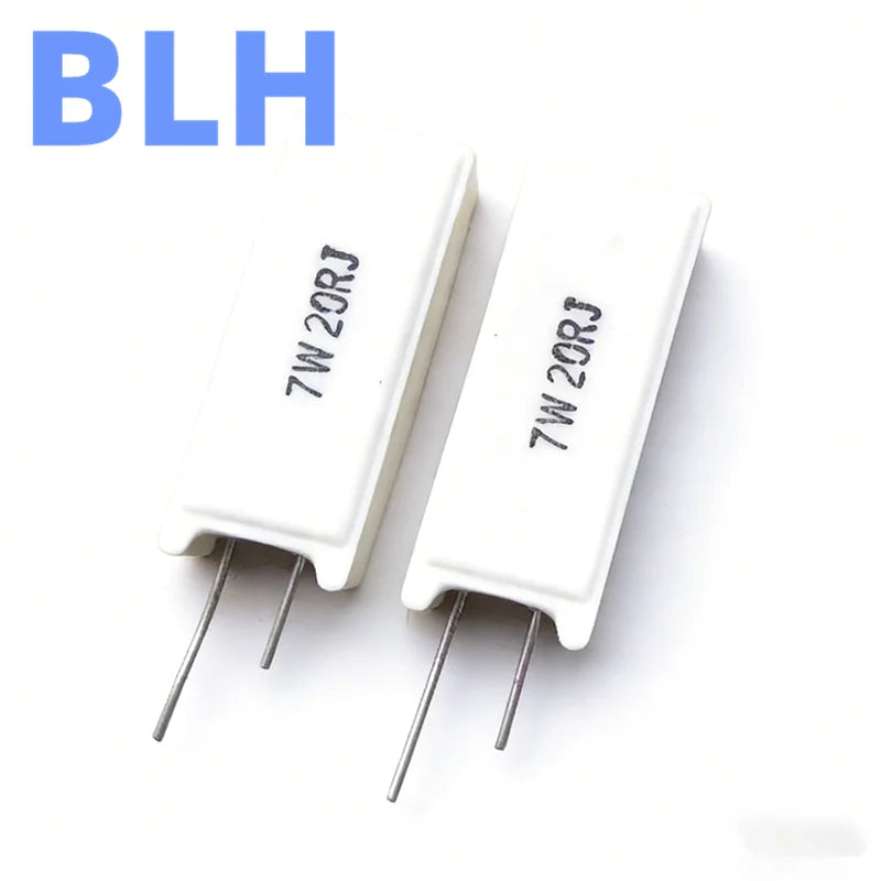 5PCS Vertical Cement Resistance SQM 7W 5% 0.1R 0.22R 0.33R 0.47R 0.5R 0.68R 0.82R 1R 1.5R 2.2R 2.5R 3R 3.3R ohm Ceramic resistor