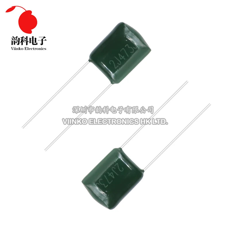50pcs Polyester film capacitor 630V 1nF 1.5nF 10nF 22nF 33nF 47nF 2J102J 2J152J 2J222J 2J472J 2J682J 2J103J 2J223J 2J333J 2J473J