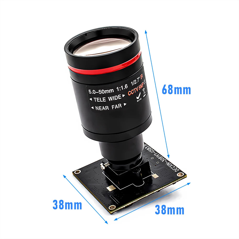 Global Shutter USB3.0 Camera 2.3MP 120FPS Plug And Play M12 Varifocal Lens 10X Zoom Video Camera for Machine Vision Live Stream