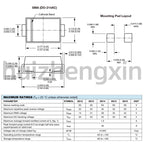 20PCS SS12-E3/61T S2 SS13-E3/61T S3 SS14-E3/61T S4 SS15-E3/61T S5 SS16-E3/61T S6 1A Schottky diode SMA/DO-214AC