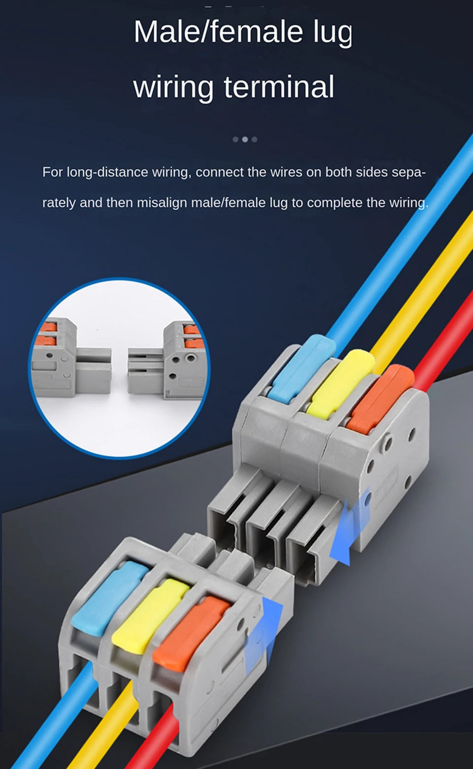 10PCS Docking Mini Quick Wire Connector Universal Compact Electrical Wiring Connectors Push-in Butt Conductor Terminal Block