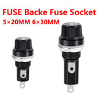 5/20/100PCS 5*20mm 6*30mm Glass Fuse Holders Insurance Tube Socket Fuse Holder For Insurance Panel Mount Fuse Holder 5x20 6x30