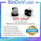 50pcs 50V 10uF 5×5.4mm SMD Aluminum Electrolytic Capacitor Low ESR