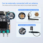 DC12‑24V ZK‑TB22 Audio Amplifier Module 75W+75W+145W+145W 2.2 Channel Bluetooth AUX USB PC Input Treble Bass Adjust