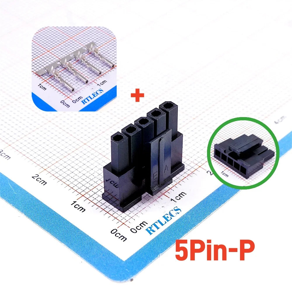 10 100 Sets Micro-Fit 3.0 MM Connector Single Row Male Housing Plug 1x2  2 Pin 3 4 5 6 7 8 9 10 Pin /Matching Female Terminal