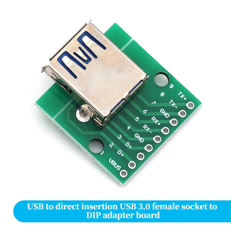 Micro Mini USB USB A Male USB 2.0 3.0 A Female USB B Connector Interface to 2.54mm DIP PCB Converter Adapter Breakout Board
