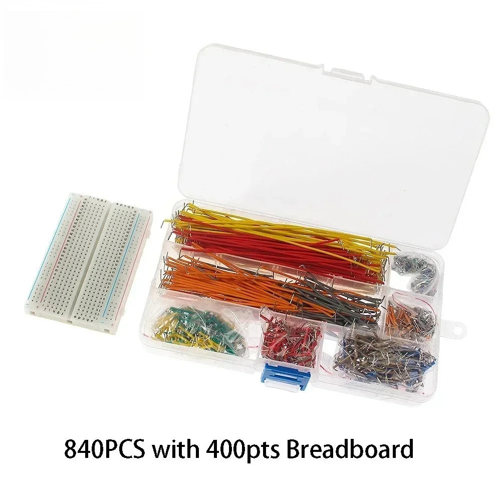 MB-102 MB102 Breadboard Kit 400 830 Point Prototype Board+840pcs U-Shape Solderless Bread Board Jumper Wires DIY Kits