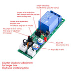 JK11 0-24H Cycle dual-Adjustable Timer Delay On/Off Switch Relay DC 5V 12V 24V Timer Delay Relay Module Electronic Component