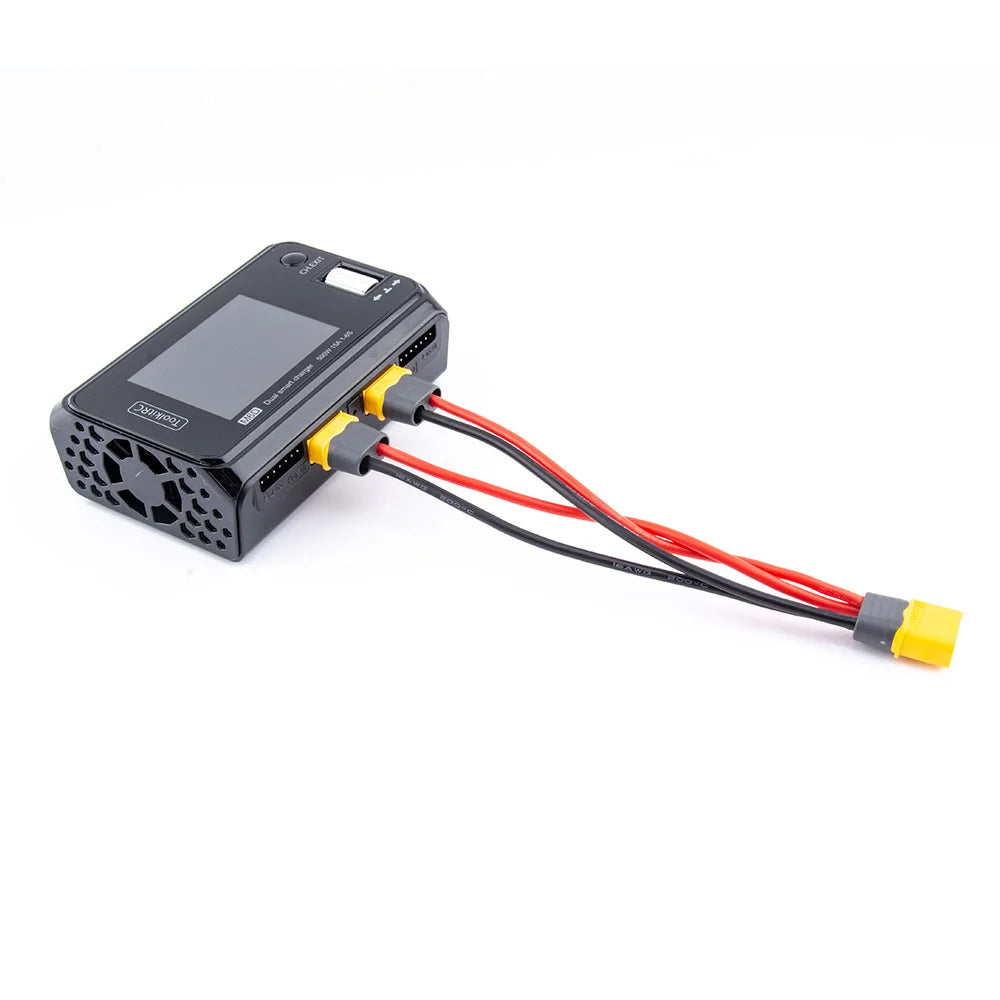 ToolkitRC M6D 500W Smart Charger 15A DC Dual Channel MINI Discharger with Power Supply For 1-6S Lipo Battery FPV Model Vs M8