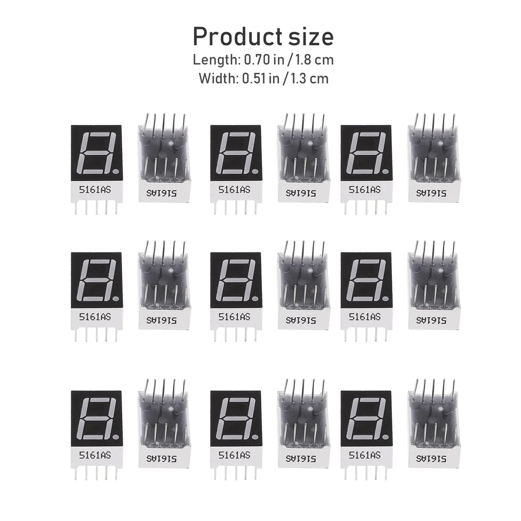 20Pcs 0.5 Inch Red Digit Tube Display Module 7 Segment Common Anode Precision Made LED Segment Display Module for DIY