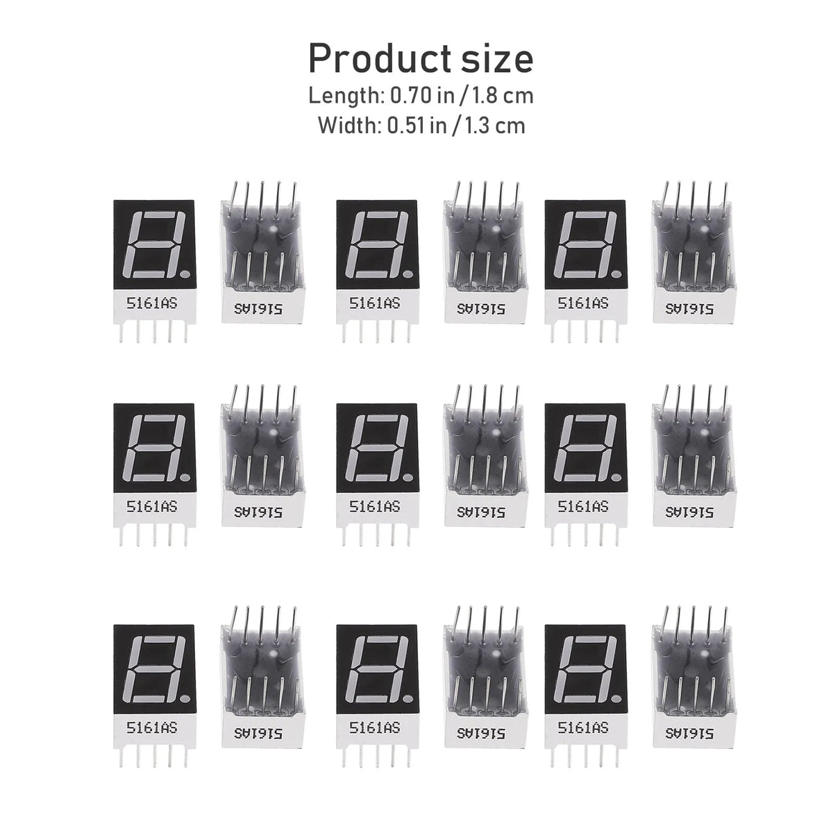 20Pcs 0.5 Inch Red Digit Tube Display Module 7 Segment Common Anode Precision Made LED Segment Display Module for DIY