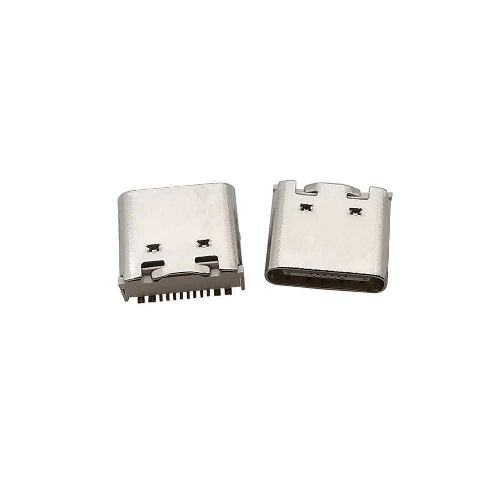 10Pcs Type C Jacks 16 Pin USB 3.1 Charging Dock Connectors 20V 5A USB-C  Female Sockets DIP PCB Mount Repair Port Type-C Adapter