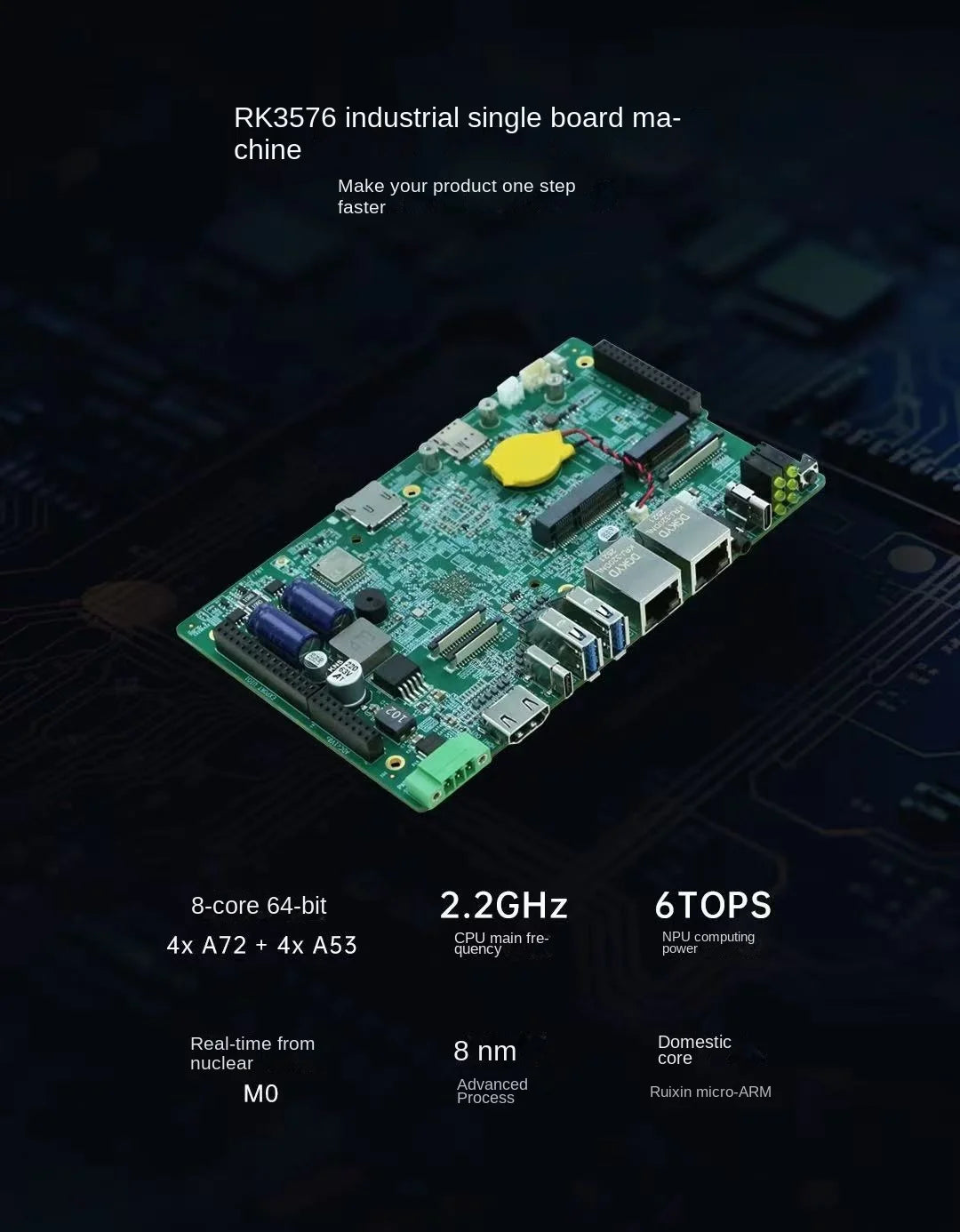 Chuanglong RK3576 Industrial SBC: 8-Core ARM Processor with Embedded Linux for Automation Control