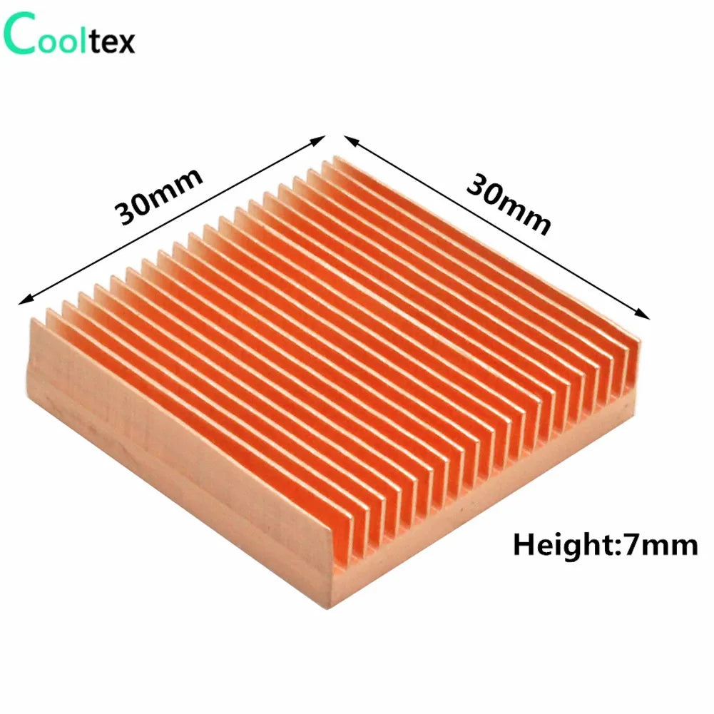 DIY Pure Copper Heatsink Skiving Fin Heat Sink Radiator Cooler for Electronic CHIP Raspberry pi Cooling Heat dissipation