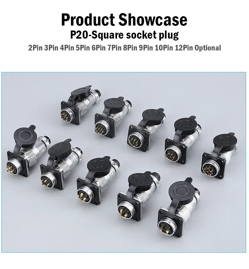 PLS20 Aviation Connector 2/3/4/5/6/7/8/9/10/12Pin Air Carrier Male Female Plug Connector WS20 TP20