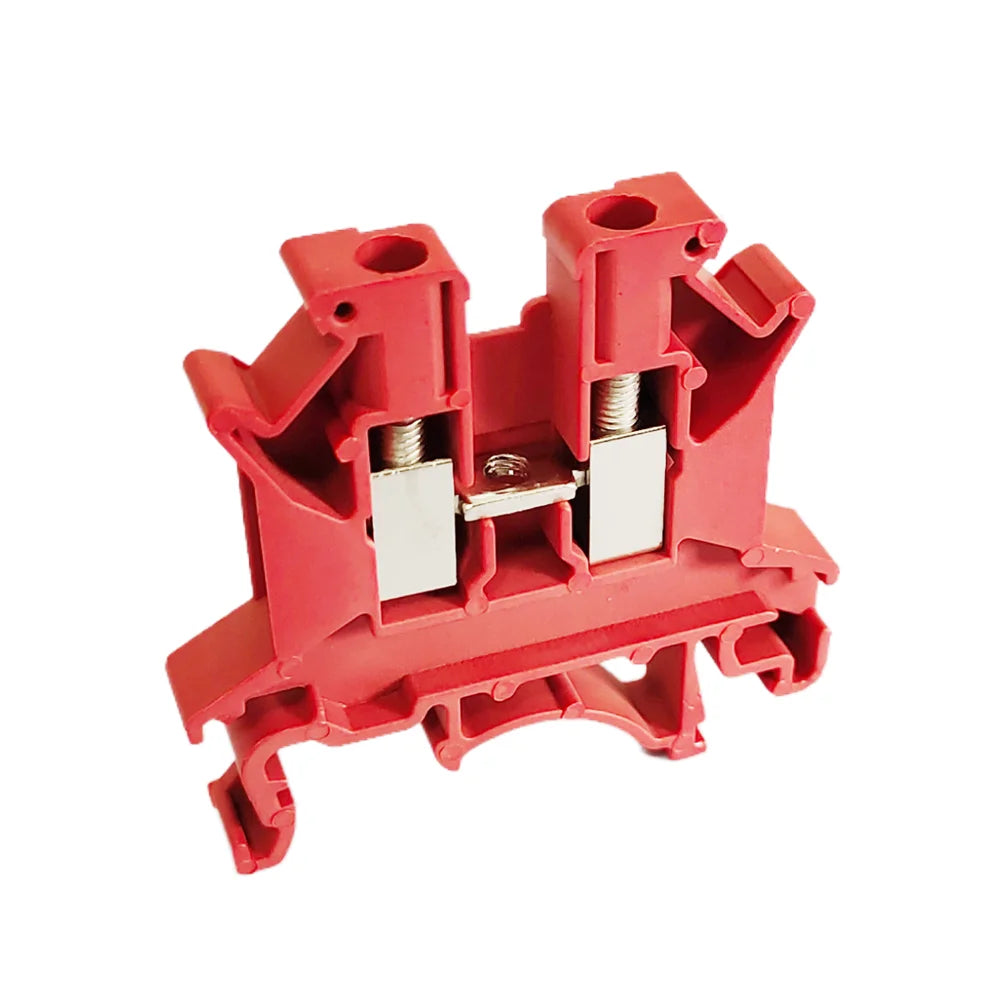 10/50/100PCS UK2.5B DIN Rail Terminal Block Screw Clamp Connector UK2.5 2.5mm² Cable Electrical Connector