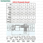 5 Sets/lot GX12 GX16 GX20 2P 3P 4P 5P 6 7P 8P 9 10 12 Pin Male Female Docking Aviation Plug Socket Waterproof Circular Connector